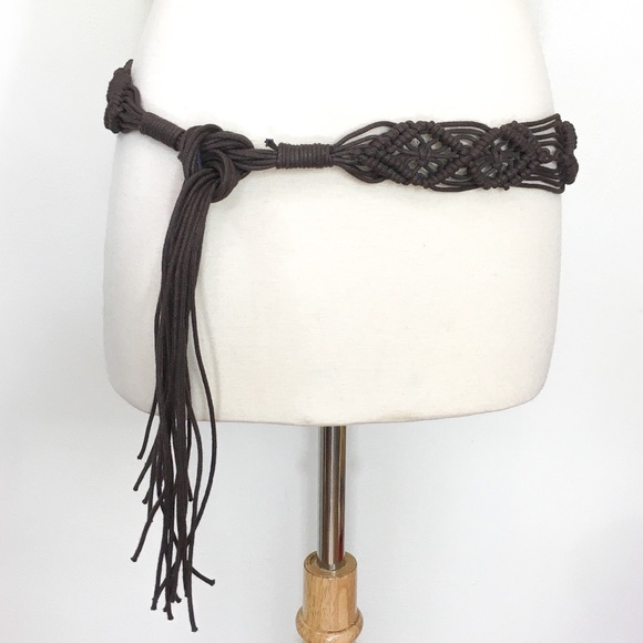 Vintage 60's/70's Handmade Macrame Tie Belt - Picture 2 of 7